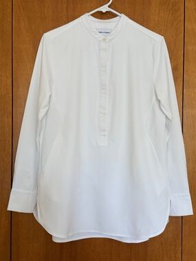 Ministry of Supply Women’s Aero Zero Band Collar White Tunic S